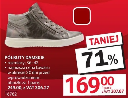 Półbuty damskie rozmiary 36-42 promocja w Selgros