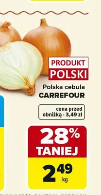 Polska cebula Carrefour promocja w Carrefour Market
