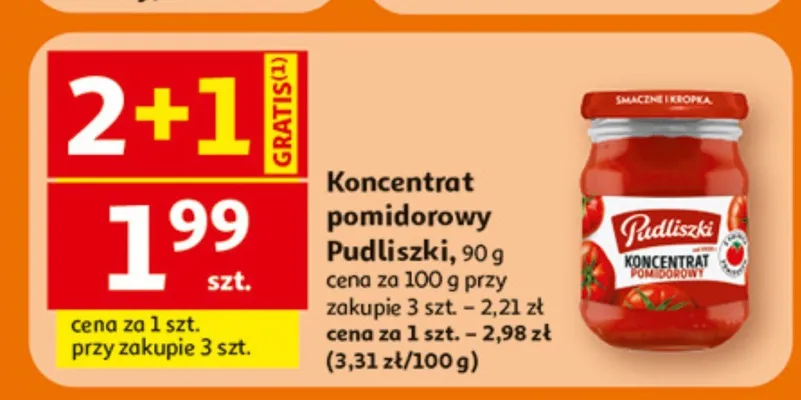 Koncentrat pomidorowy Pudliszki promocja w Auchan