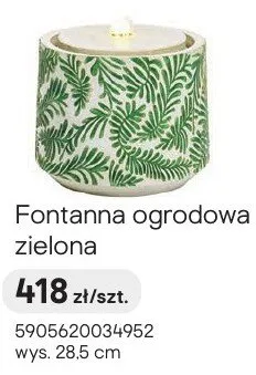Fontanna ogrodowa zielona promocja w Castorama