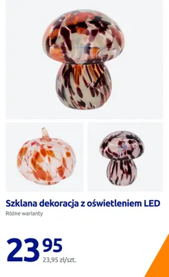 Szklana dekoracja z oświetleniem LED promocja w Action