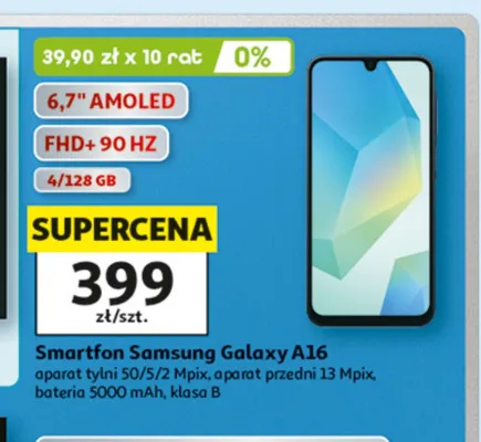Smartfon Samsung Galaxy A16 promocja w Auchan