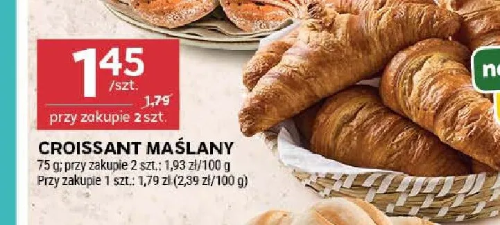 Croissant maślany promocja w Stokrotka
