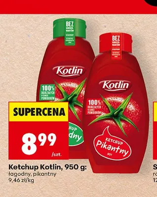 Ketchup łagodny Kotlin promocja w Biedronka