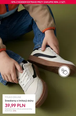 Sneakersy z imitacji skóry promocja w Sinsay