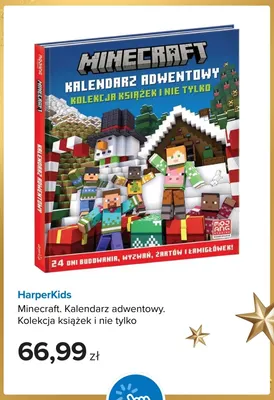 Minecraft Kalendarz adwentowy kolekcja książek i nie tylko HarperKids promocja w Smyk