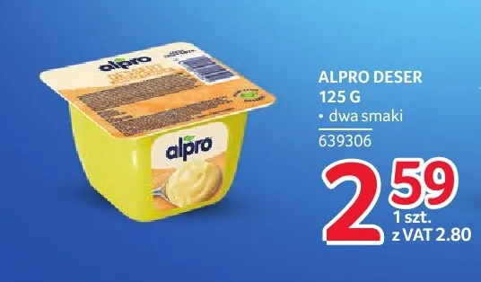Deser Alpro promocja w Selgros