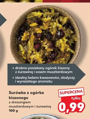 Surówka z ogórka kiszonego z dressingiem musztardowym i żurawiną promocja w Kaufland