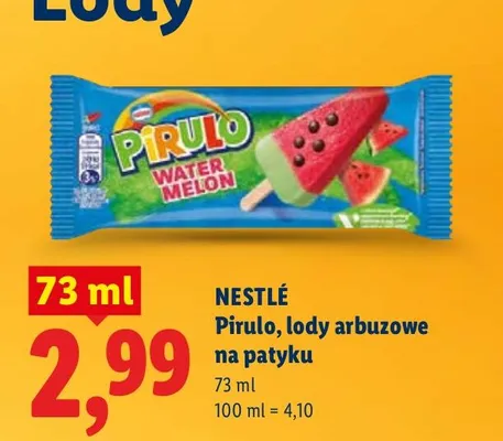 Lody arbuzowe na patyku Pirulo promocja w Lidl