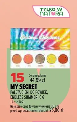 Paleta cieni do powiek My Secret Endless Summer promocja w Drogerie Natura