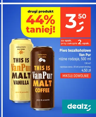 Piwo bezalkoholowe Van Pur Malt Vanilla promocja w Dealz
