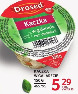 Kaczka w galarecie bez dodatku E Drosed promocja w Selgros