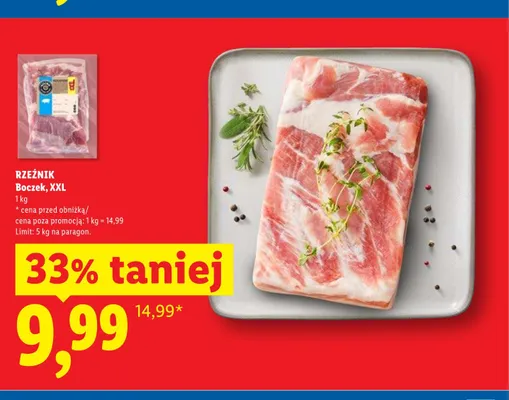 Boczek XXL Rzeźnik promocja w Lidl