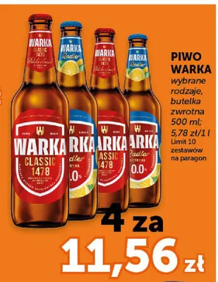 Piwo Warka Classic promocja w Euro Sklep