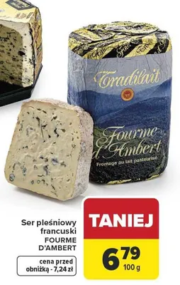 Ser pleśniowy FOURME D'AMBERT promocja w Carrefour Market