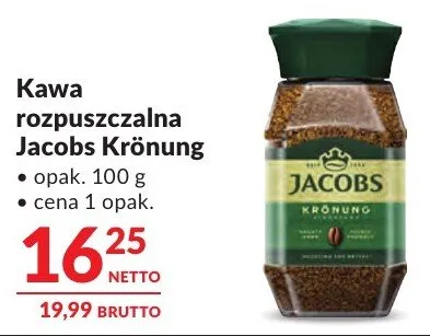 Kawa rozpuszczalna Jacobs Krönung promocja w Makro