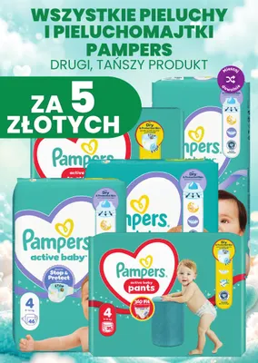 Pieluchy i pieluchomajtki Pampers promocja w Dino