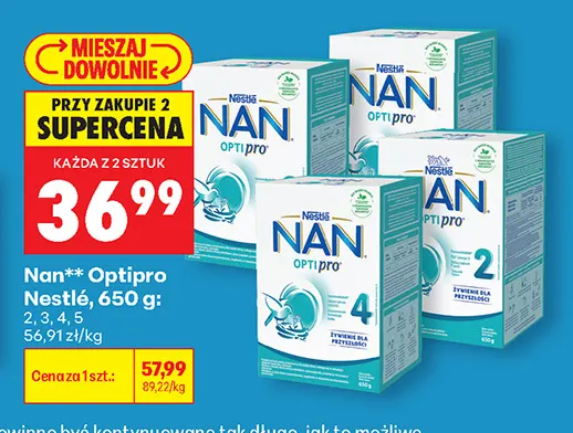Mleko modyfikowane NAN Optipro Nestlé 4 promocja w Biedronka