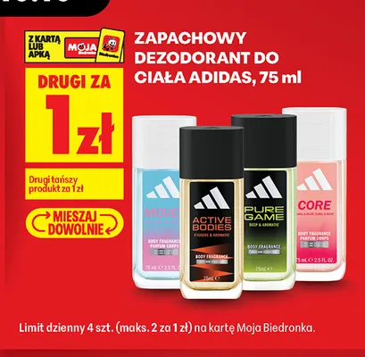 Zapachowy dezodorant do ciała Adidas promocja w Biedronka