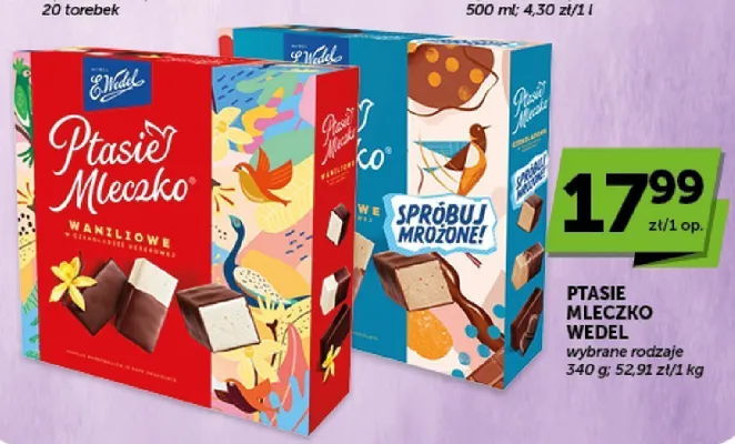 Pianki Ptasie Mleczko E.Wedel Waniliowe promocja w Euro Sklep
