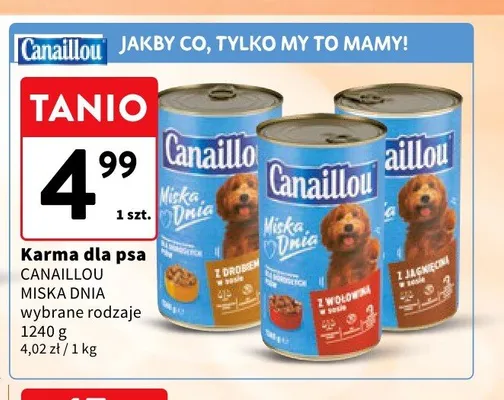 Karma dla psa Canaillou Miska Dnia z wołowiną promocja w Intermarche