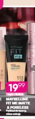 Podkład do twarzy Maybelline Fit Me Matte & Poreless promocja w Drogerie Koliber