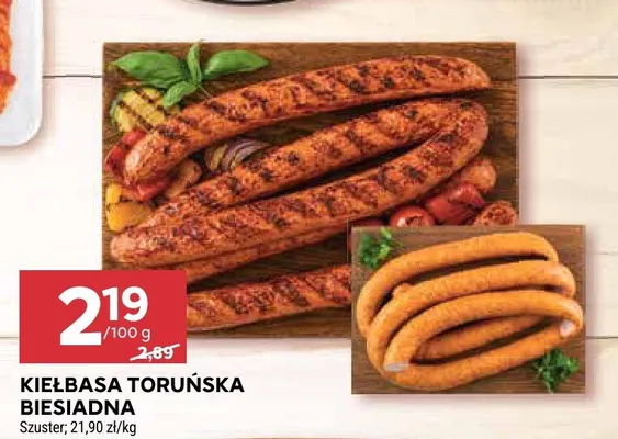 Kiełbasa toruńska biesiadna Szuster promocja w Stokrotka