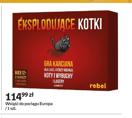 Gra karciana Eksplodujące Kotki Rebel promocja w Empik
