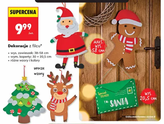Dekoracje z filcu promocja w Biedronka
