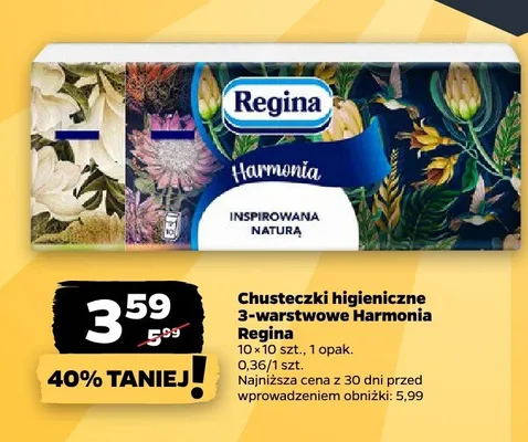 Chusteczki higieniczne 3-warstwowe Harmonia promocja w Netto
