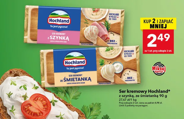 Ser kremowy Hochland ze śmietanką promocja w LEWIATAN