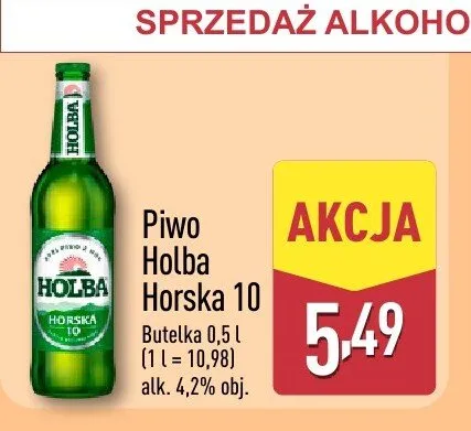 Piwo Holba Horska 10 promocja w Aldi