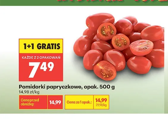 Pomidorki papryczkowe promocja w Biedronka