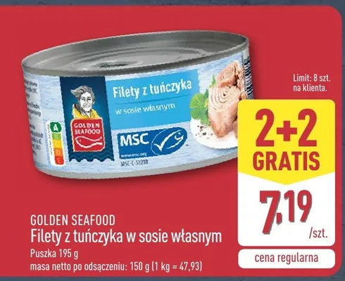 Filety z tuńczyka w sosie własnym promocja w Aldi