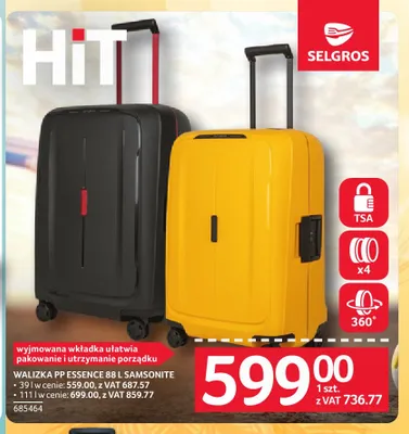 Walizka Samsonite PP Essence 111 l promocja w Selgros