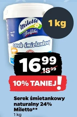 Serek śmietankowy naturalny 24% promocja w Netto