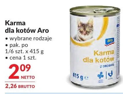Karma dla kotów Aro promocja w Makro