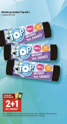 Worki na śmieci Top 60l promocja w Delikatesy Centrum