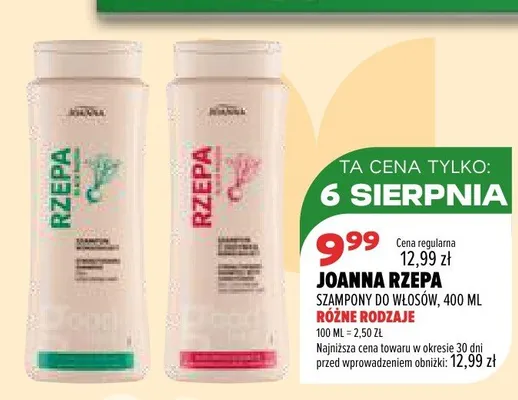 Szampon do włosów Joanna Rzepa promocja w Drogerie Natura