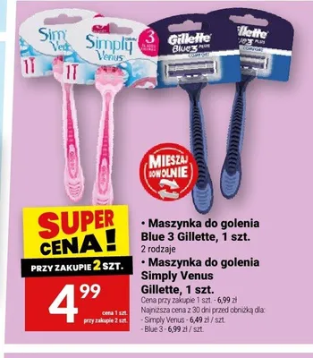 Maszynka do golenia Blue 3 Gillette promocja w Twój Market