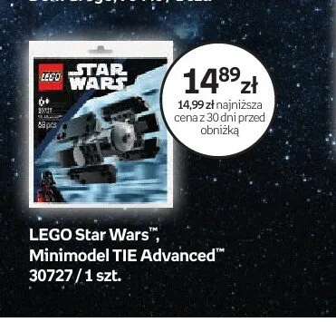 Klocki LEGO Star Wars Minmodel TIE Advanced 30727 promocja w Dzień Dziecka