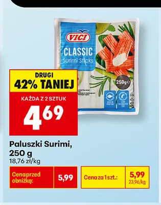 Paluszki surimi Vici Classic promocja w Biedronka