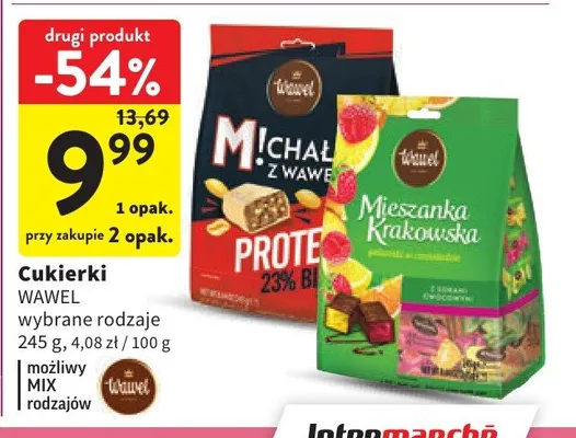 Cukierki wybrane rodzaje promocja w Intermarche