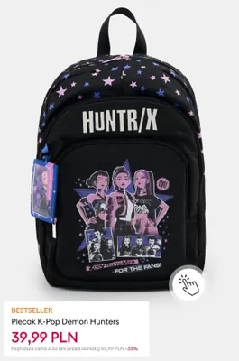 Plecak K-Pop Demon Hunters promocja w Sinsay