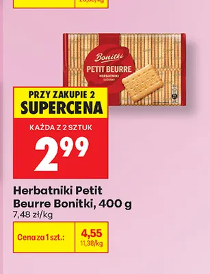 Herbatniki Petit Beurre Bonitki promocja w Biedronka