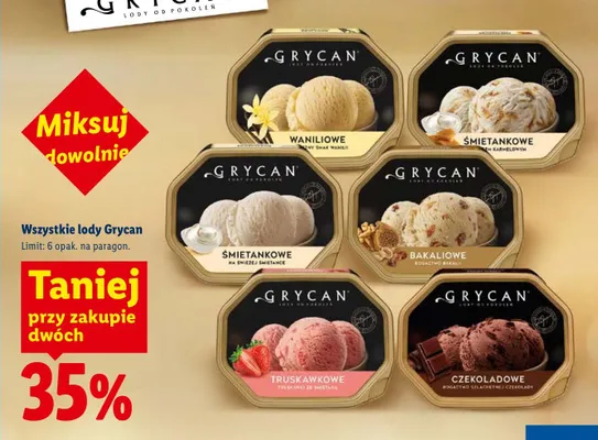 Lody familijne Grycan promocja w Lidl