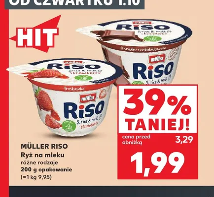 Ryż na mleku truskawkowy Müller Riso promocja w Kaufland