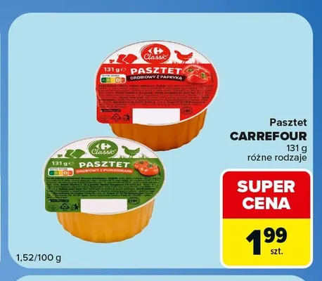 Pasztet Carrefour drobiowy z papryką promocja w Carrefour Market