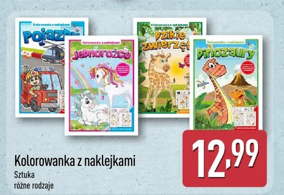 Kolorowanka z naklejkami promocja w Aldi