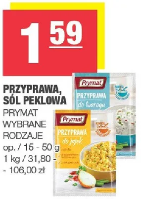 Przyprawa, sól Prymat wybrane rodzaje promocja w SPAR
